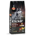 Sac de 12 kg de hrană uscată super-premium Klicker Grain Free pentru câini juniori, rețetă hipoalergenică cu carne de miel și legume.