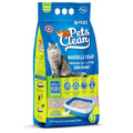 Sac de 5L cu nisip din bentonită pentru litiera pisicii, Bado Pets Clean cu parfum de săpun de Marsilia, 100% natural și fără praf.