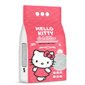 Sac roz de 5L cu nisip din bentonită pentru litiera pisicii, marca Hello Kitty cu parfum Baby Powder, 100% natural, fără praf și super aglomerant.