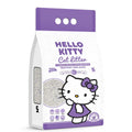 Sac de 5L cu nisip din bentonită pentru litiera pisicii, marca Hello Kitty cu parfum relaxant de lavandă, 100% natural, fără praf și super aglomerant.