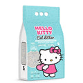 Sac bleu de 5L cu nisip din bentonită pentru litiera pisicii, marca Hello Kitty cu parfum de săpun de Marsilia, 100% natural, fără praf și super aglomerant.